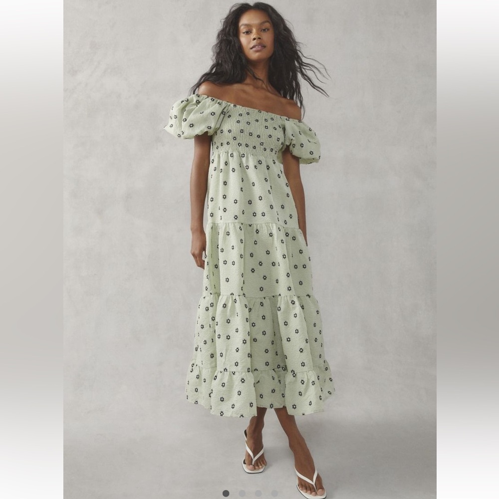 Sister Jane pompano floral jacquard midi dress